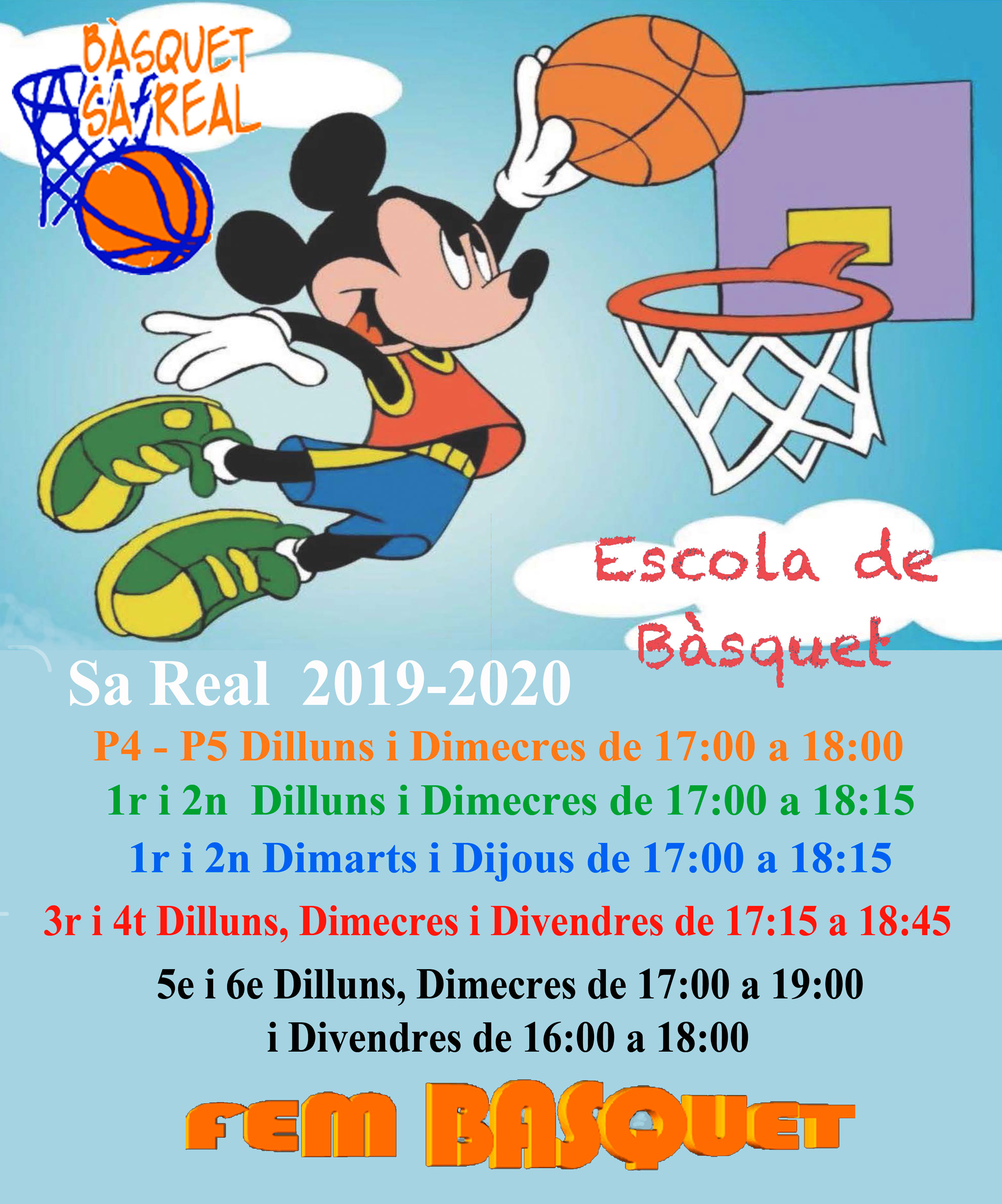 Cartell Escoles Sa Real2019 2020